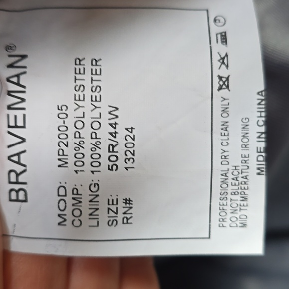 Braveman Men's Mod Mp200-05 Charcoal Gray Two-piece Suit 50r 44w NWT - Picture 9 of 17